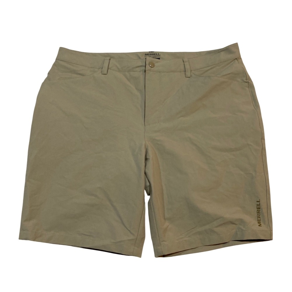 Merrell Mens Hiking Shorts Size 36 Tan Beige Nylon Spandex JMS25443 Outdoor